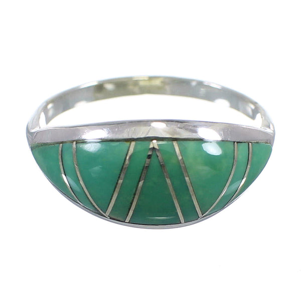 Sterling Silver And Turquoise Southwestern Ring Size 6-1/2 YX79684